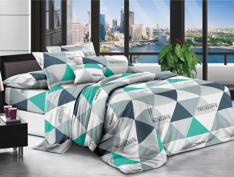 Євро набір постільної білизни 200*220 із полікотону №201023 Черешенька™