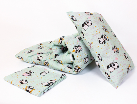 Комплект постільної білизни в ліжечко (з ковдрою та подушкою) №9011