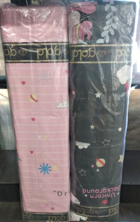 Ткань для постельного белья Бязь "Gold" Lux детская "Сказочный единорог" GLB238 (A+B) - (50м+50м)