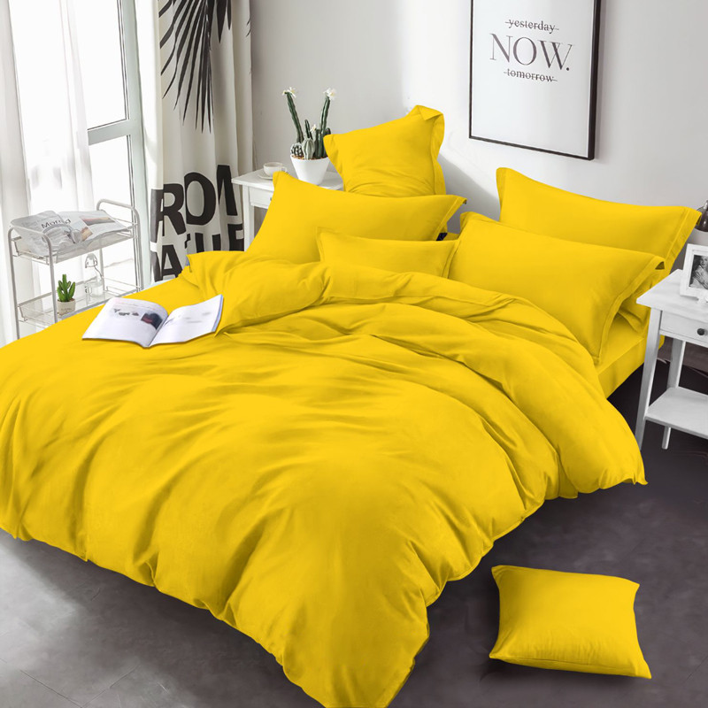 Тканина для постільної білизни Бязь "Gold" Lux однотонна GLTON910Yellow (50м)