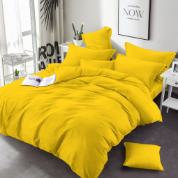 Тканина для постільної білизни Бязь "Gold" Lux однотонна GLTON910Yellow (50м)