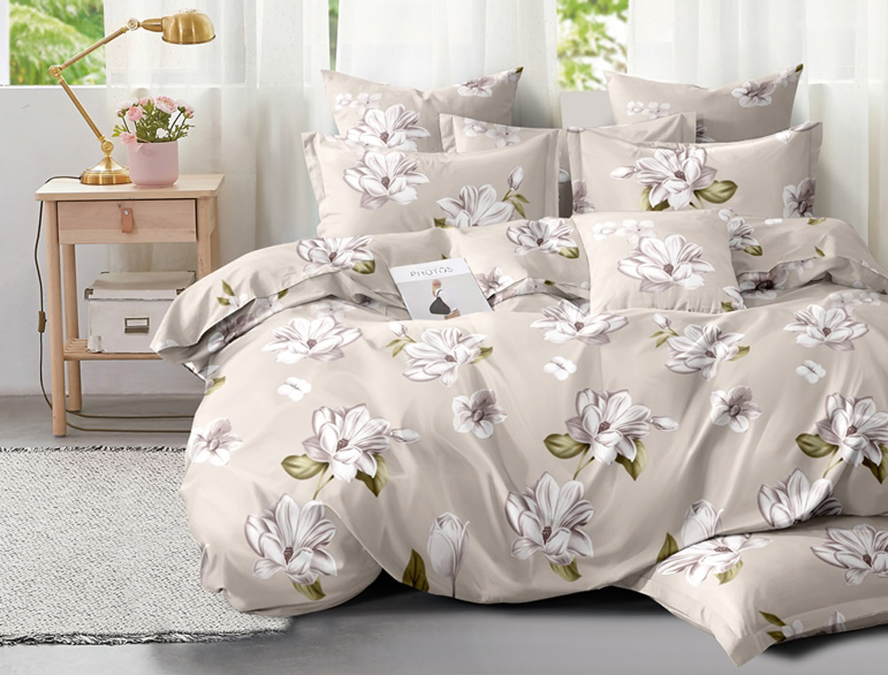 Двоспальний набір постільної білизни 180*220 із Сатину №44228 Черешенка™