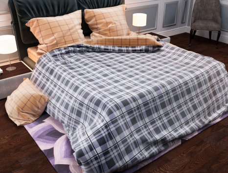 Евро макси набор постельного белья 200*220 из Бязи "Gold" №158051AB Черешенка™