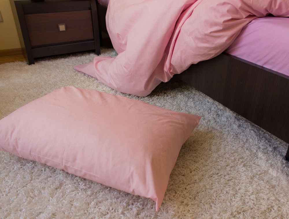 Полуторний набір однотонної постільної білизни 150*220 із Бязі "Gold" №15757AB Черешенька™