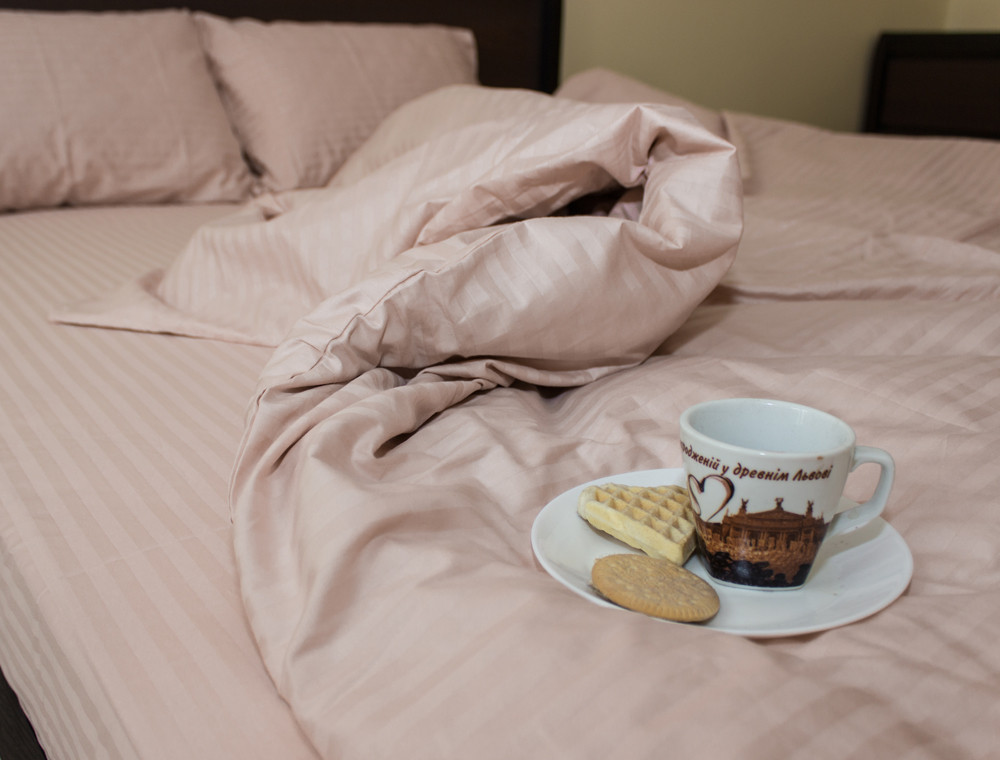 Сімейний набір постільної білизни зі Страйп Сатину №5412077 KRISPOL™