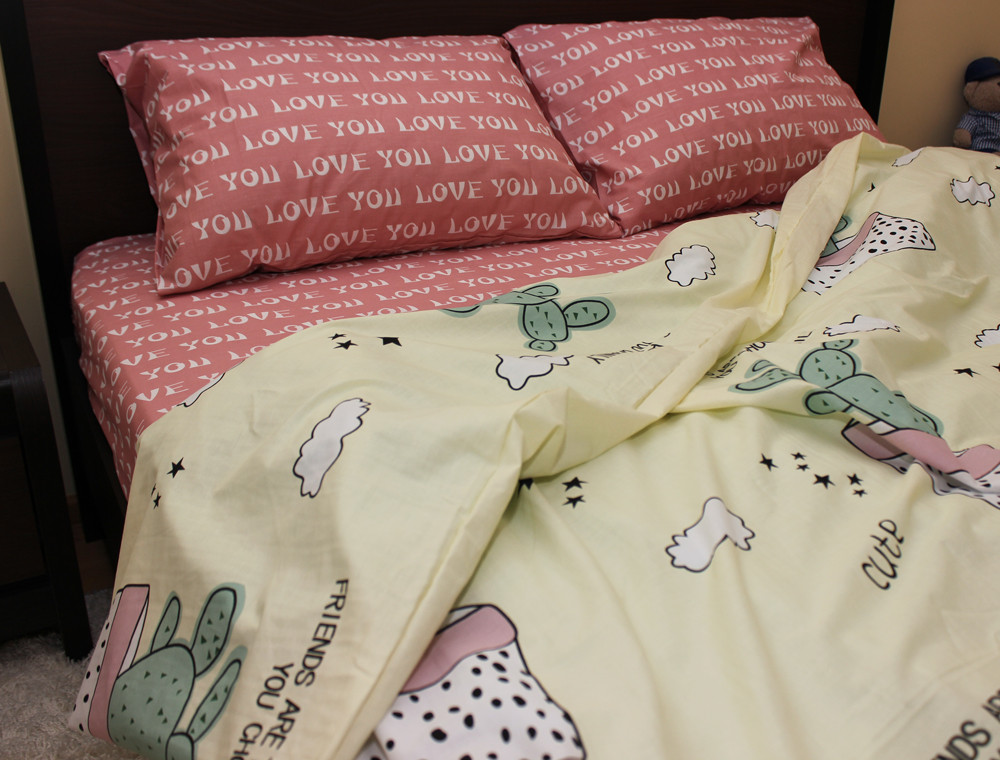 Євро-максі набір постільної білизни 200*220 із Ранфорсу №183173AB Черешенка™