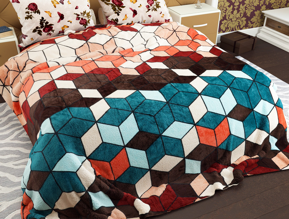 Полуторний флісовий плед №33898