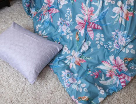 Двоспальний набір постільної білизни 180*220 із Сатину №8613AB Черешенка™