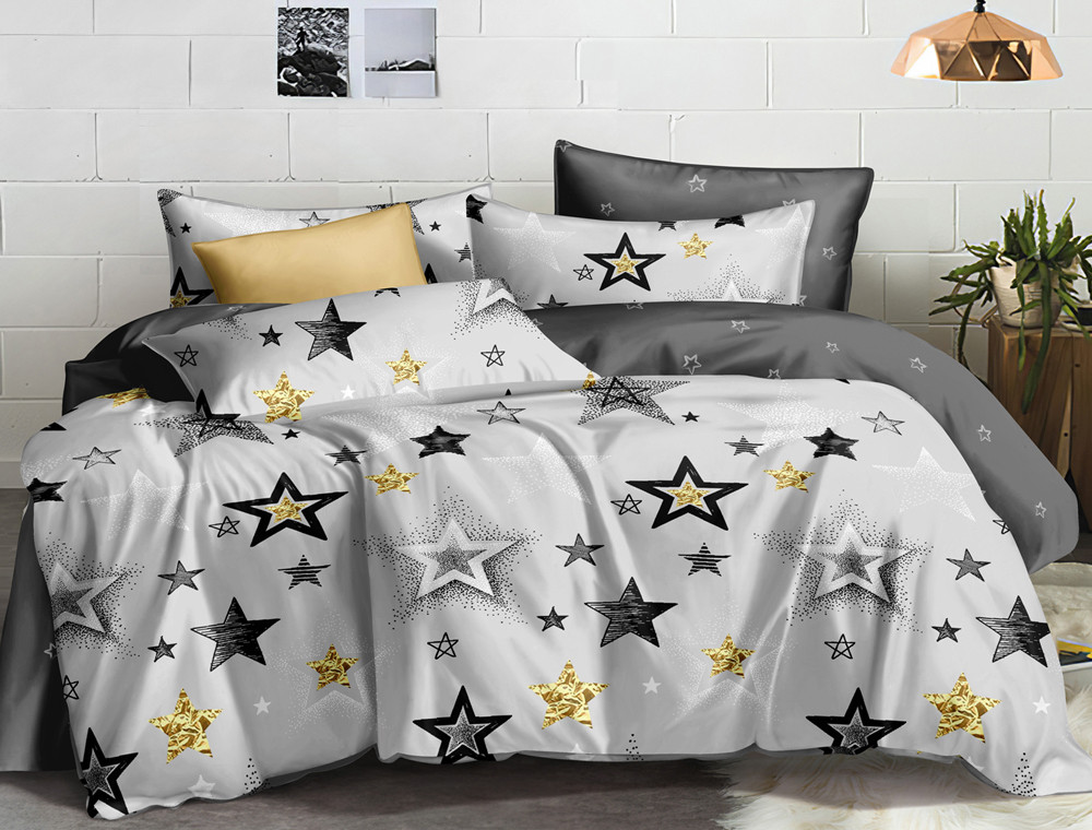 Полуторный набор постельного белья 150*220 из Сатина №033AB Черешенка™