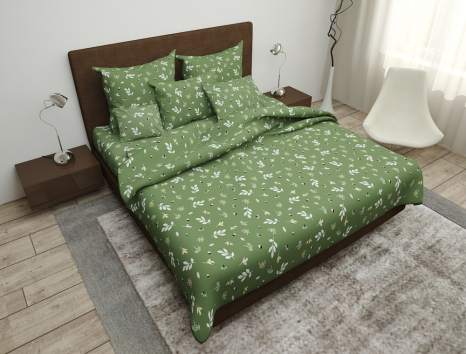 Сімейний набір постільної білизни із Бязі "Gold" з простирадлом на резинці №144274 Черешенка™