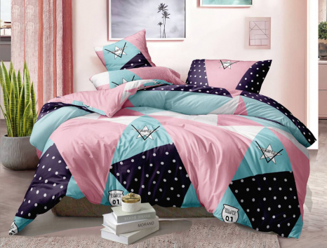 Полуторний набір постільної білизни 150*220 із Ранфорсу №183118 Черешенка™