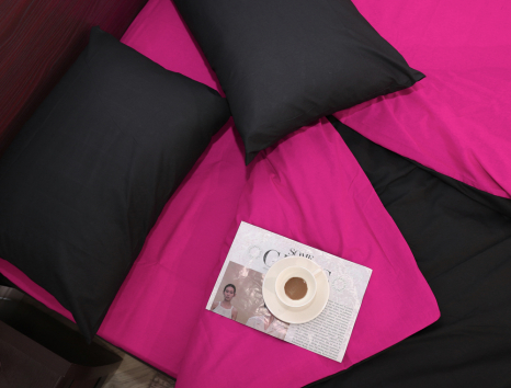 Сімейний набір однотонної постільної білизни із Бязі "Gold" №155515AB Черешенка™