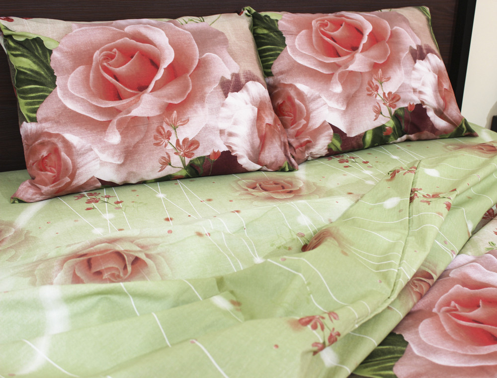 Євро-максі набір постільної білизни 200*220 із Ранфорсу №18858 Черешенка™