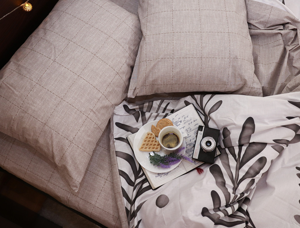 Двоспальний набір постільної білизни 180*220 із Бязі "Gold" №154443AB Черешенка™