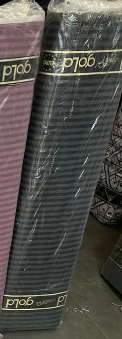 Ткань для постельного белья Бязь "Gold" Lux в полоску GLS0905-black (50м)