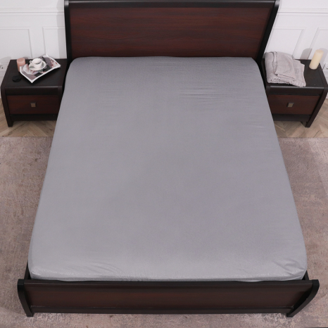 Простирадло на резинці (160*200*25) сіра гілочка №3850