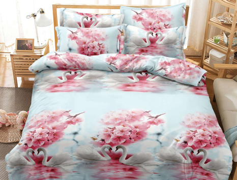 Полуторний набір постільної білизни 150*220 із полікотону №204675 Черешенька™