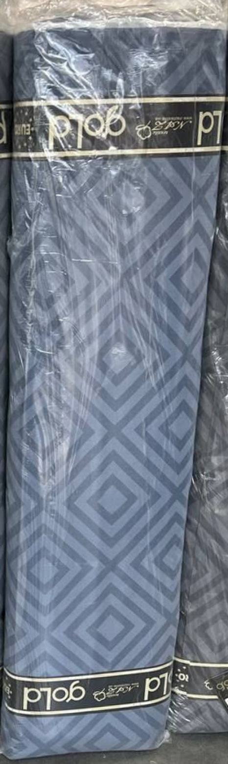 Тканина для постільної білизни Бязь "Gold" Lux ромби GL8118-turquoise (50м)