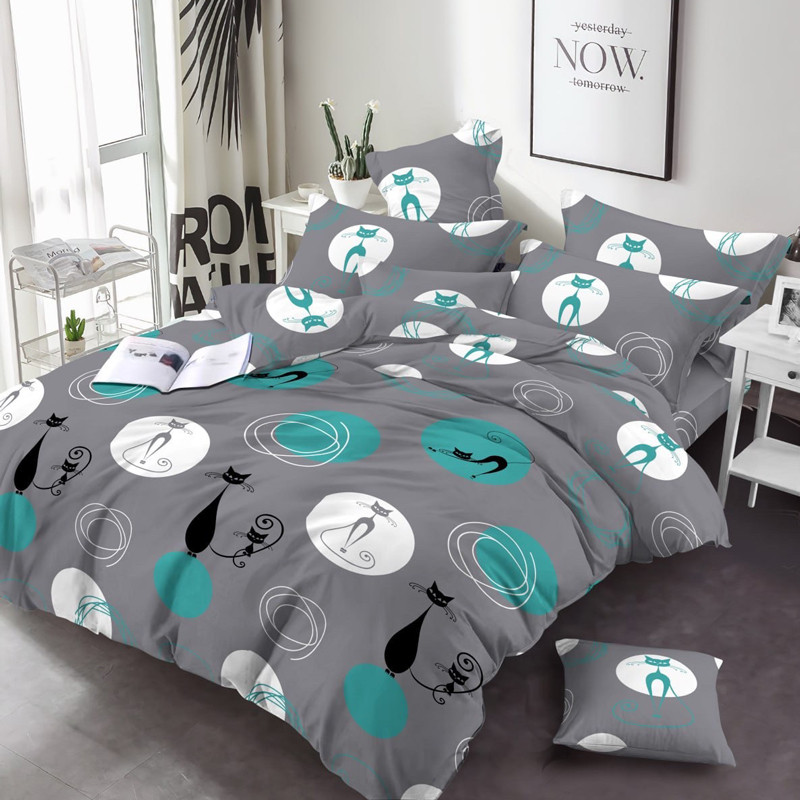 Ткань для постельного белья Бязь "Gold" Lux GL1664blue-A