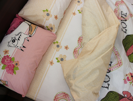 Полуторний набір постільної білизни 150*220 із Бязі "Gold" №164315 Черешенька™