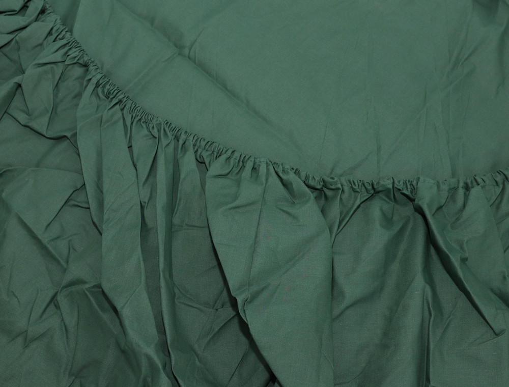 Простирадло на резинці (180*200*25) темно-зелене №1034