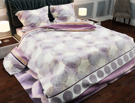 Ткань для постельного белья Бязь "Gold" Lux "Круг" GL812