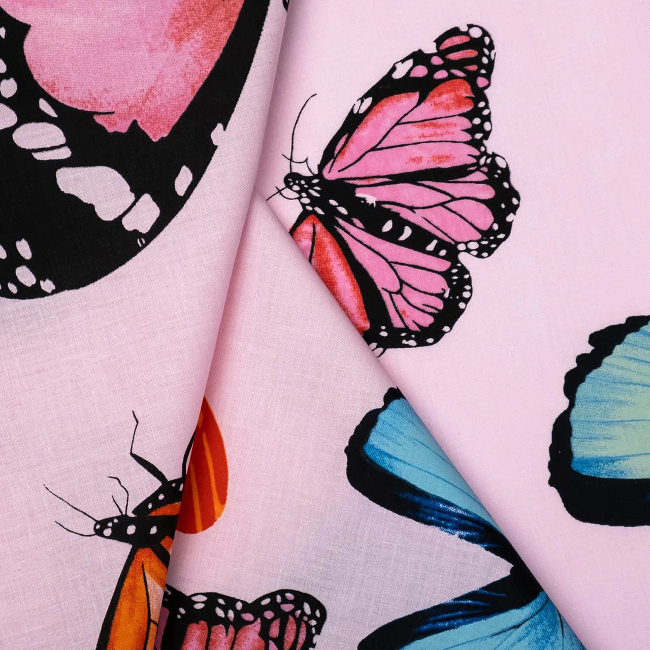 Ткань для постельного белья Бязь "Gold" Lux "Маленькие бабочки" GL4059