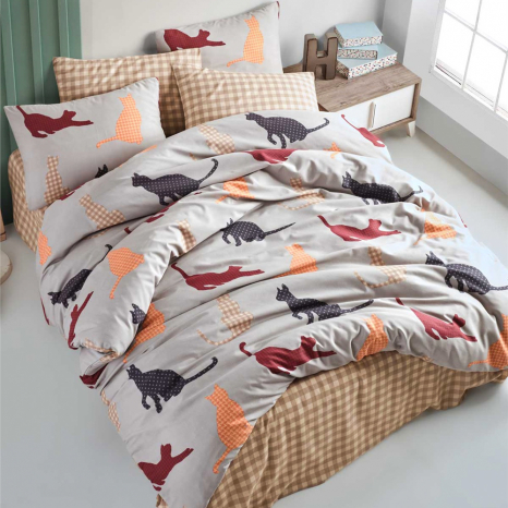 Двоспальний набір постільної білизни 180*220 із Бязі "Gold" №15942AB Черешенка™