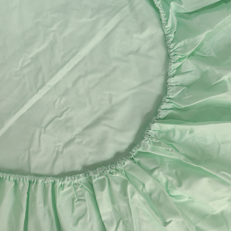 Простынь на резинке (140*200*25) мятная №1053