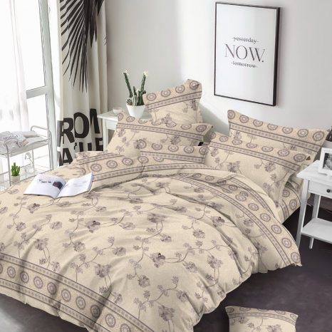 Ткань для постельного белья Бязь "Gold" Lux GL632beige