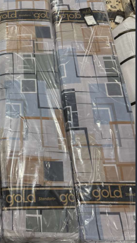 Тканина для постільної білизни Бязь "Gold" Lux з геометричним принтом GL1731