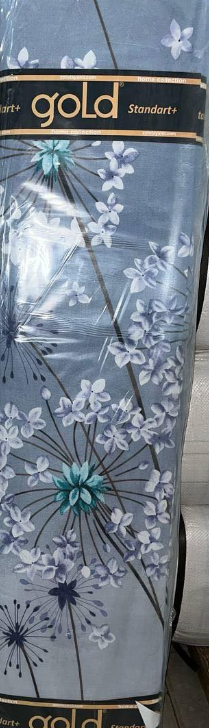 Ткань для постельного белья Бязь "Gold" Lux GL3531blue-gold