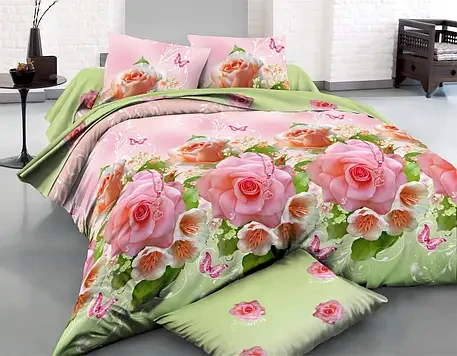 Евро макси набор постельного белья 200*220 из Ранфорса №3R189 Черешенка™