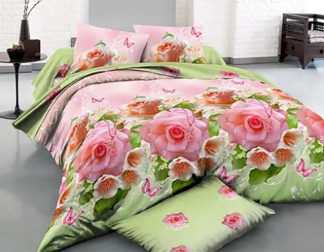 Евро макси набор постельного белья 200*220 из Ранфорса №3R189 Черешенка™