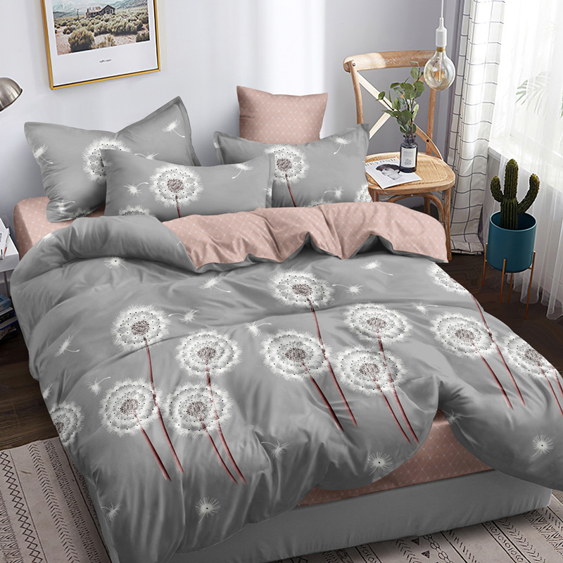 Євро-максі набір постільної білизни 200*220 із Бязі "Gold" з простирадлом на резинці №144982AB Черешенка™