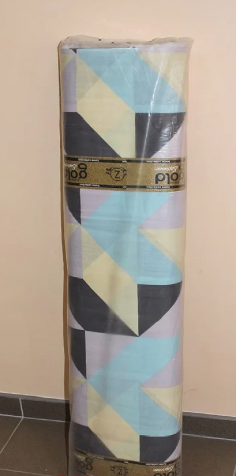 Ткань для постельного белья Бязь "Gold" Lux "Геометрический принт (ромб, фиолетовый)" GL1098