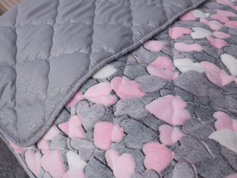 Полуторне флісове стьобане покривало №55085R