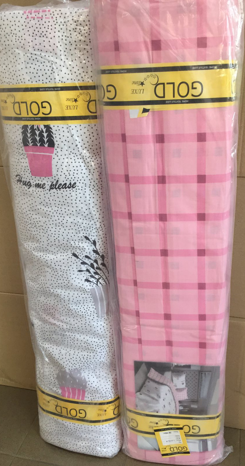 Тканина для постільної білизни Бязь "Gold" Lux "Обійми мій світ" GL1667 (A+B) - (50м+50м)