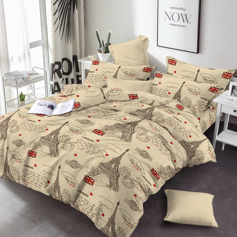 Ткань для постельного белья Бязь "Gold" Lux GL3405beige