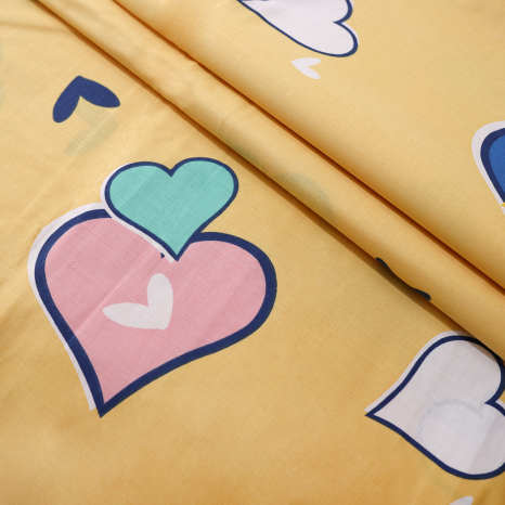 Ткань для постельного белья Бязь "Gold" Lux "Крылья любви" GL1610 (A+B) - (50м+50м)