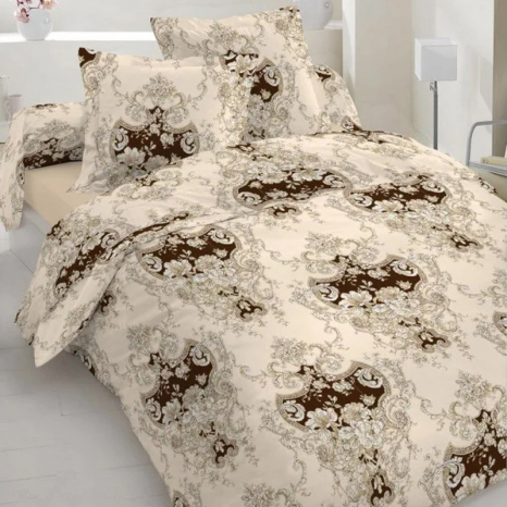 Тканина для постільної білизни Бязь "Gold" Lux GL6887-beige