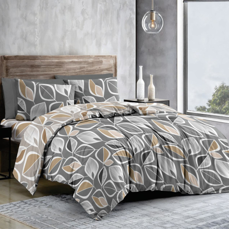 Тканина для постільної білизни Бязь "Gold" Lux GL1086grey (A+B) - (50м+50м)