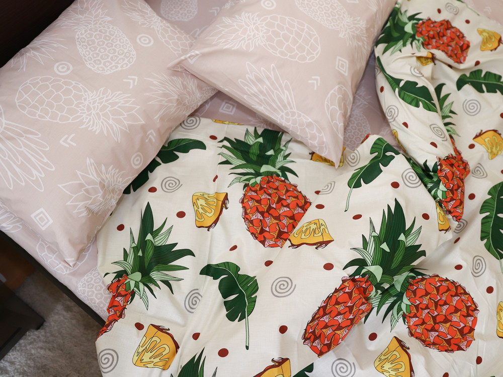 Полуторний набір постільної білизни 150*220 із Бязі "Gold" №154250AB Черешенка™