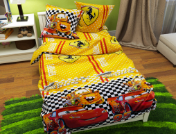 Тканина для постільної білизни Бязь "Gold" Lux дитяча "Феррарі" GLB4311