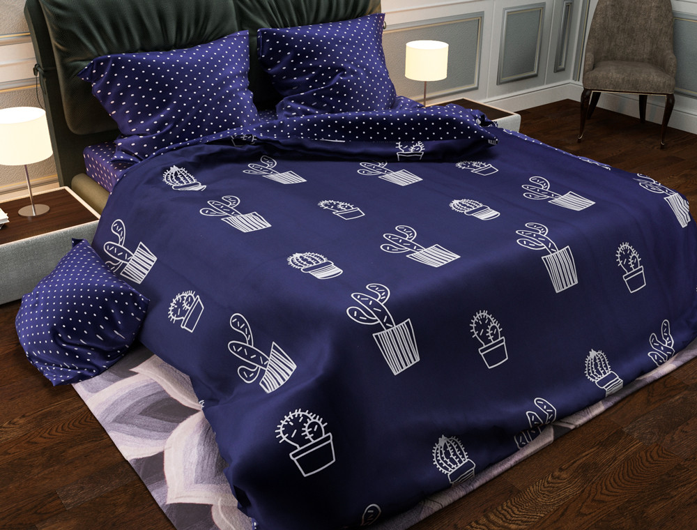 Полуторний набір постільної білизни 150*220 із Бязі "Gold" №151561AB Черешенка™