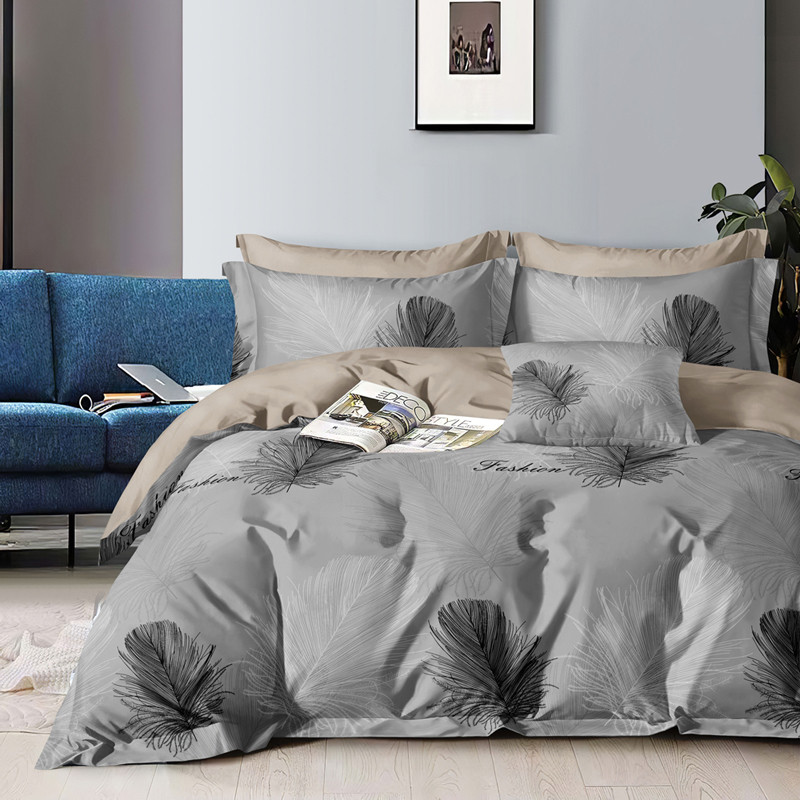 Полуторний набір постільної білизни 150*220 із Сатину №44308 Черешенка™