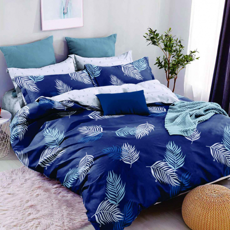 Ткань для постельного белья Бязь "Gold" Lux GL1955blue (A+B) - (50м+50м)