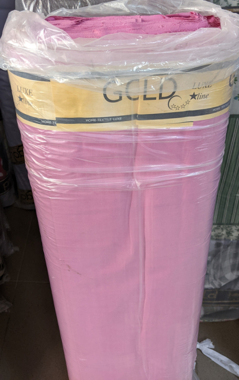 Тканина для постільної білизни Бязь "Gold" Lux однотонна GL001Pink (50м)