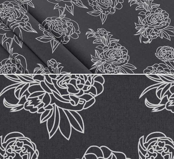 Ткань для постельного белья Бязь "Gold" Lux GL8017dark-grey