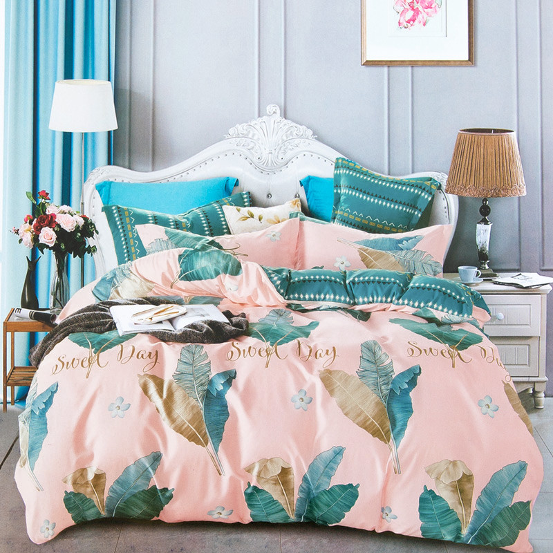 Євро-максі набір постільної білизни 200*220 із Бязі "Gold" з простирадлом на резинці №144650AB Черешенка™